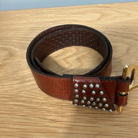 Matex Vintage Leather Women Gold Hardware Belt Concinto 1950 - Picture 5 of 16